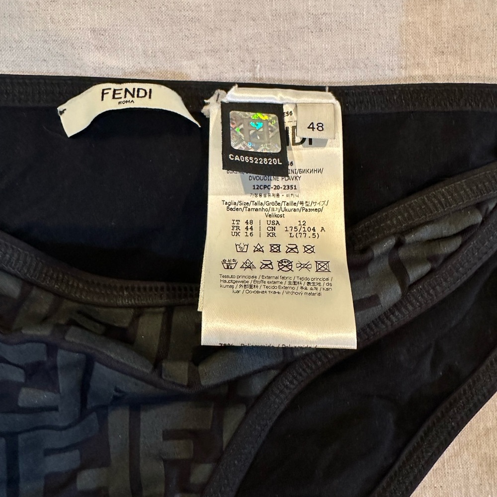 Fendi Black Embossed Monogram Bikini Set - Picture 7 of 8